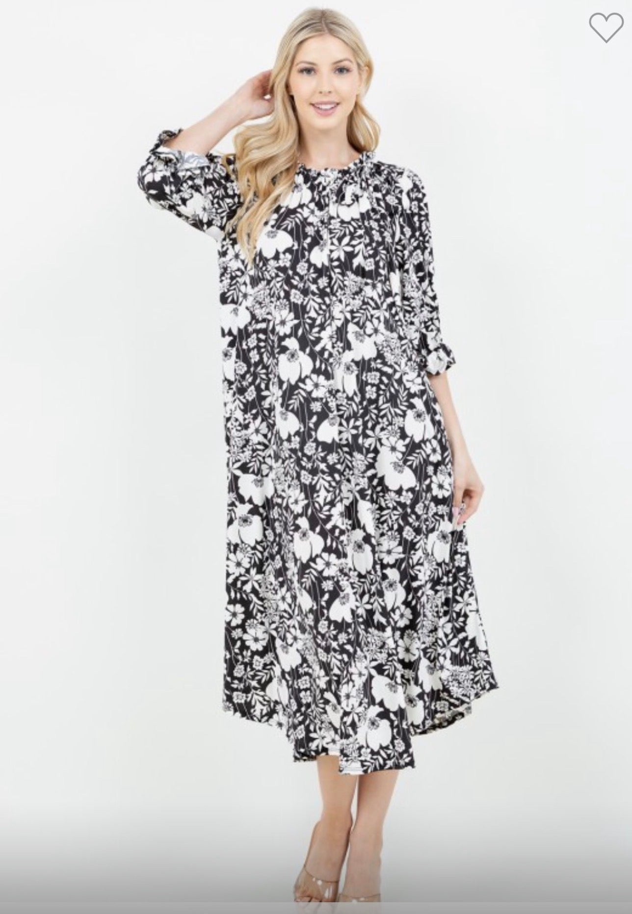 Alissa Dress - Black Floral