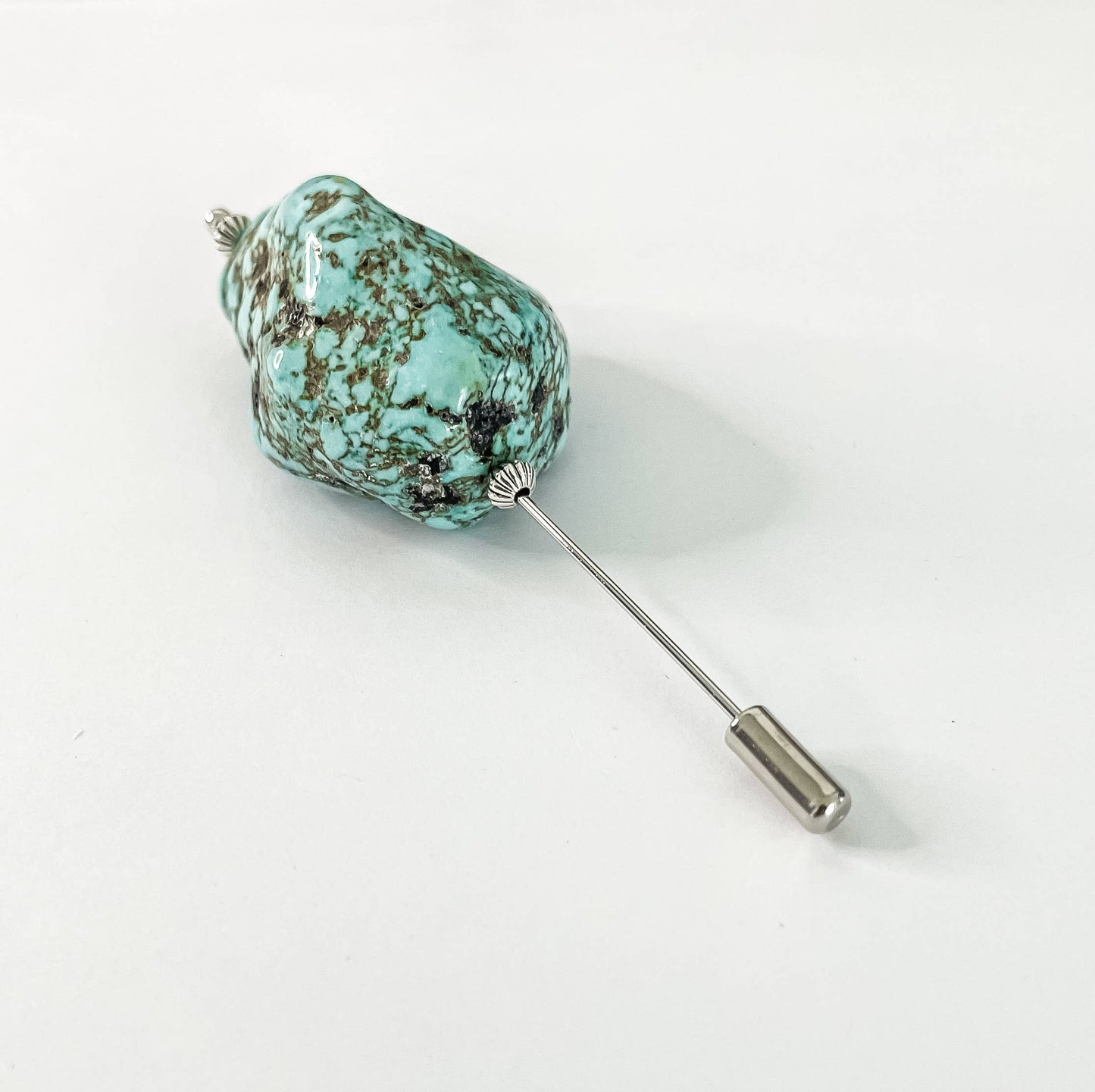 Rio Alamo Nugget: Turquoise Magnesite Stick Hat Pin 02 RTS*