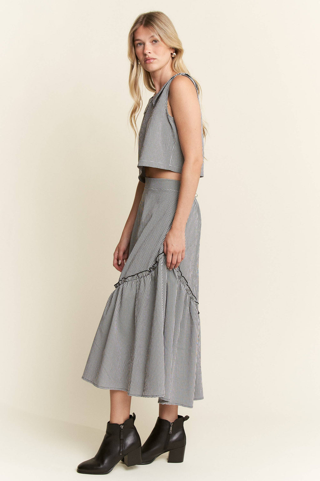GINGHAM VINTAGE STYLE TWO PIECE SET
