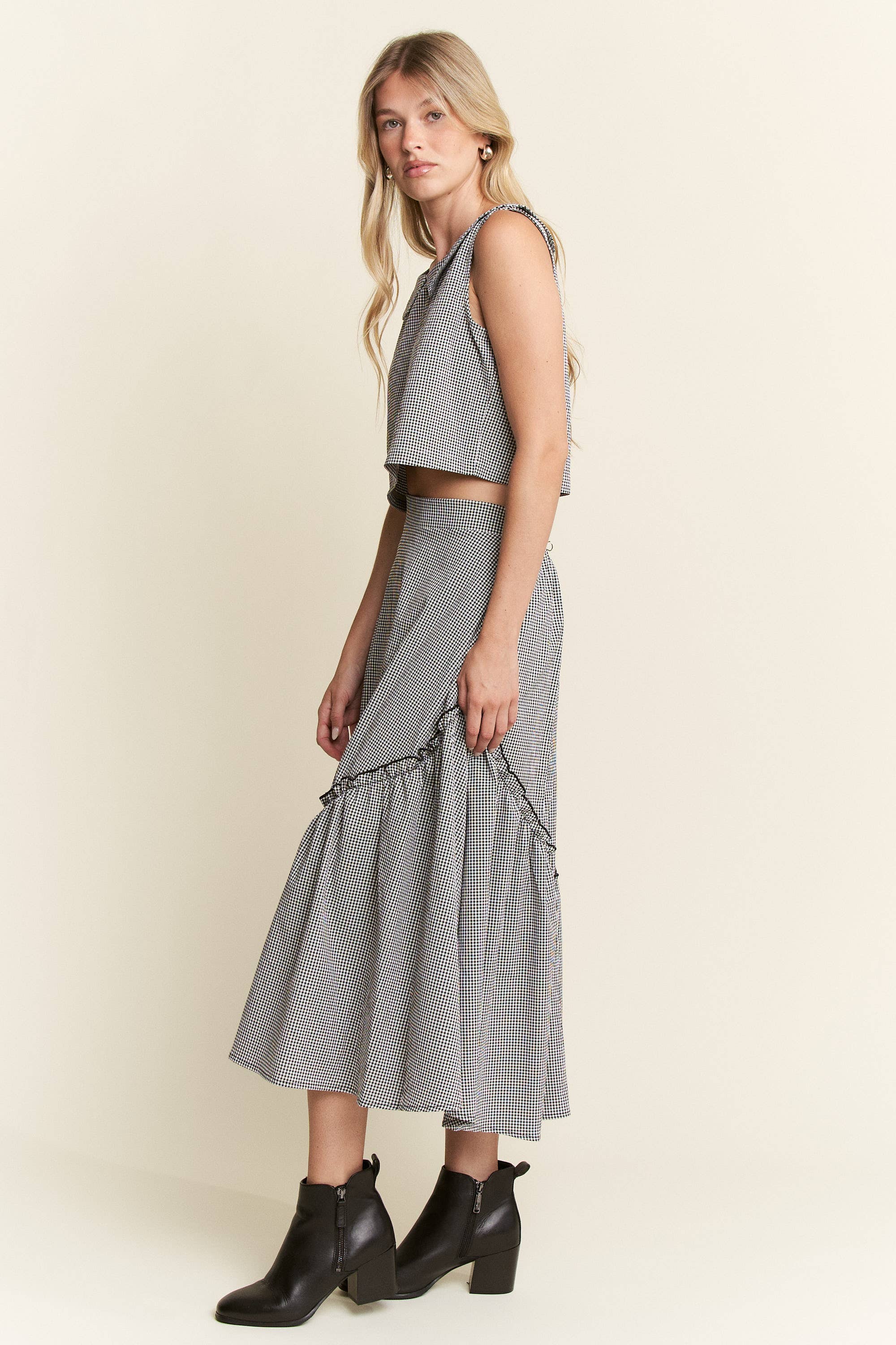 GINGHAM VINTAGE STYLE TWO PIECE SET