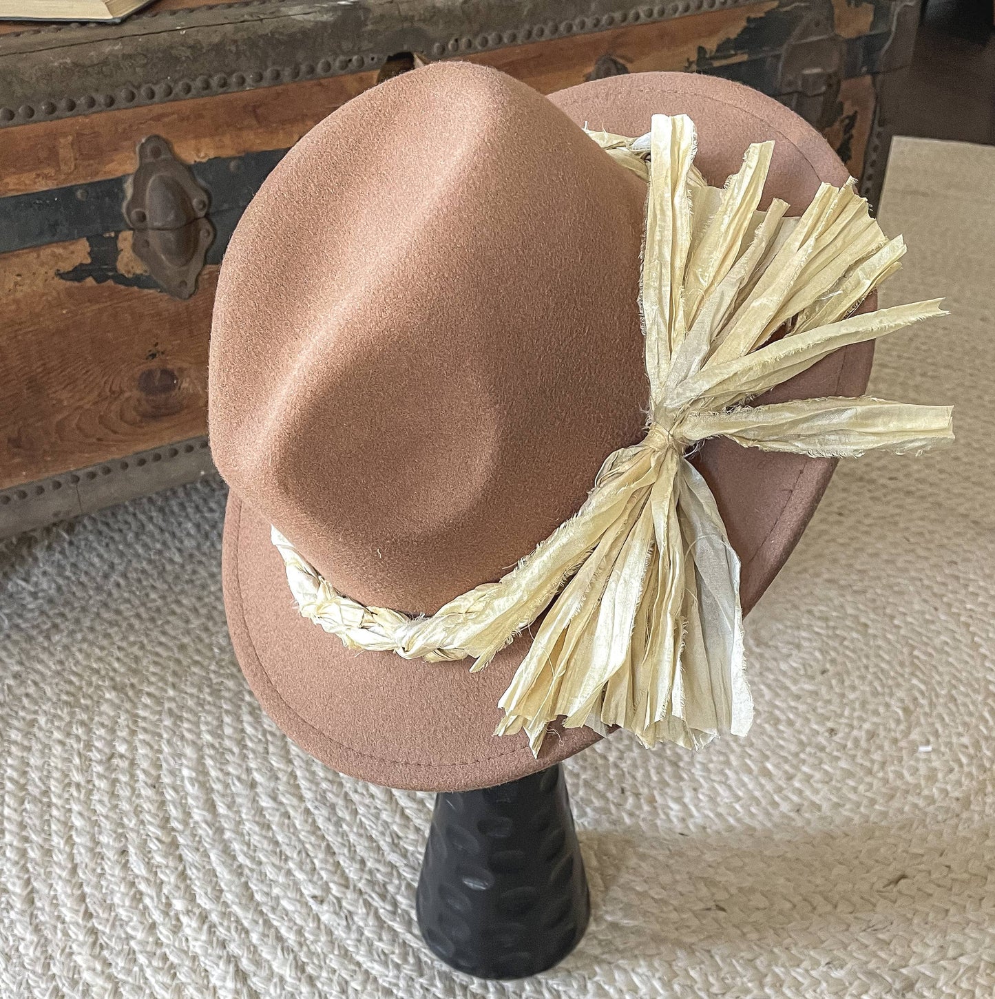 Hat Band - Sari Braid in Shortbread