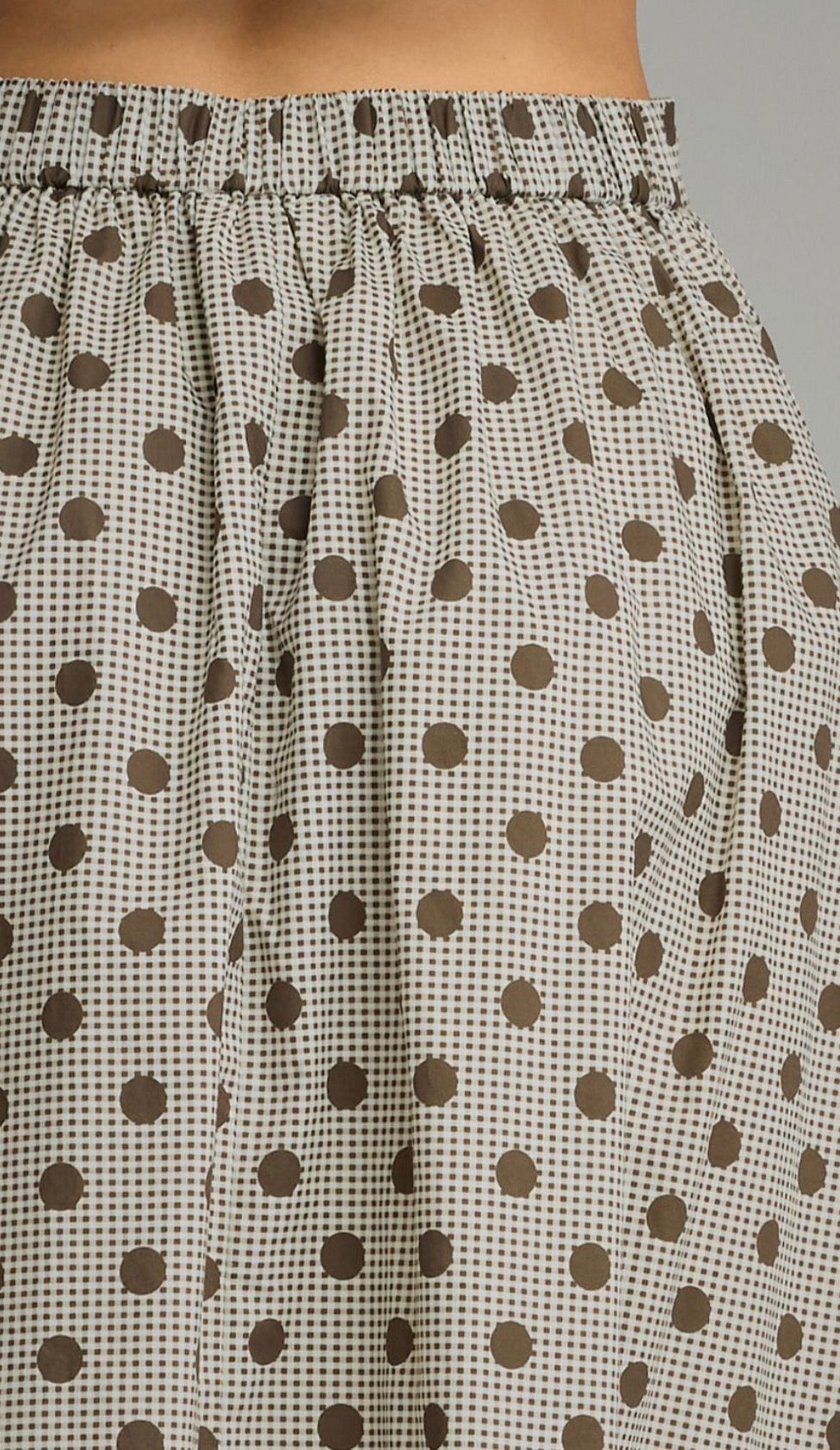 Brown Gingham Dot Set