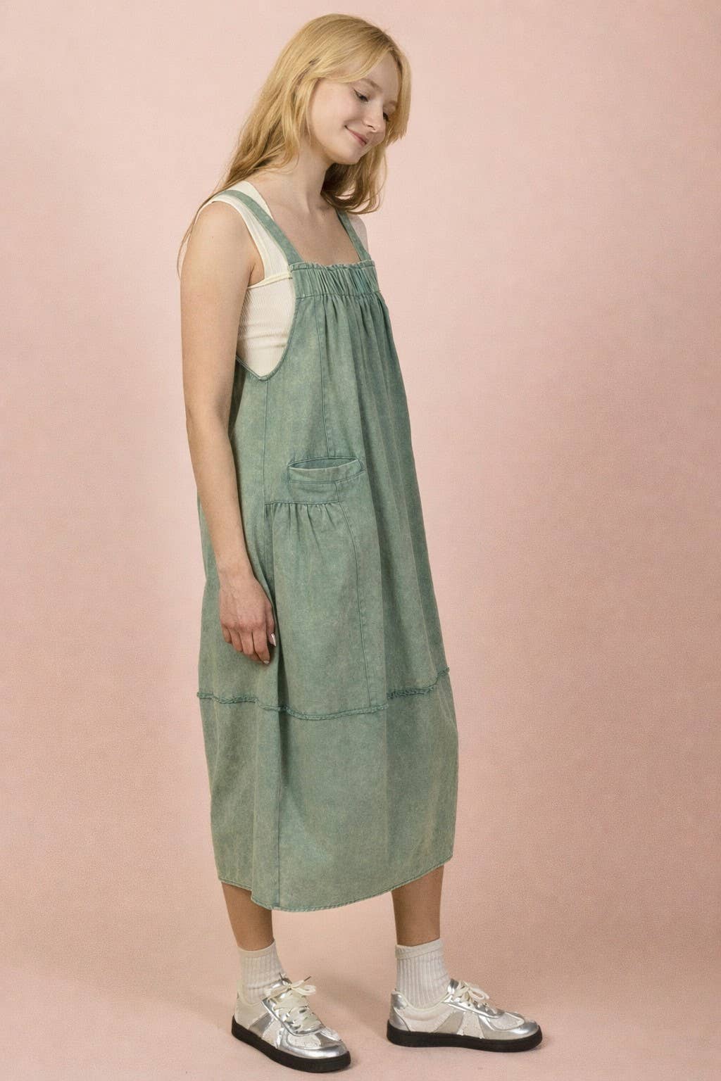 Sage Overall Dress