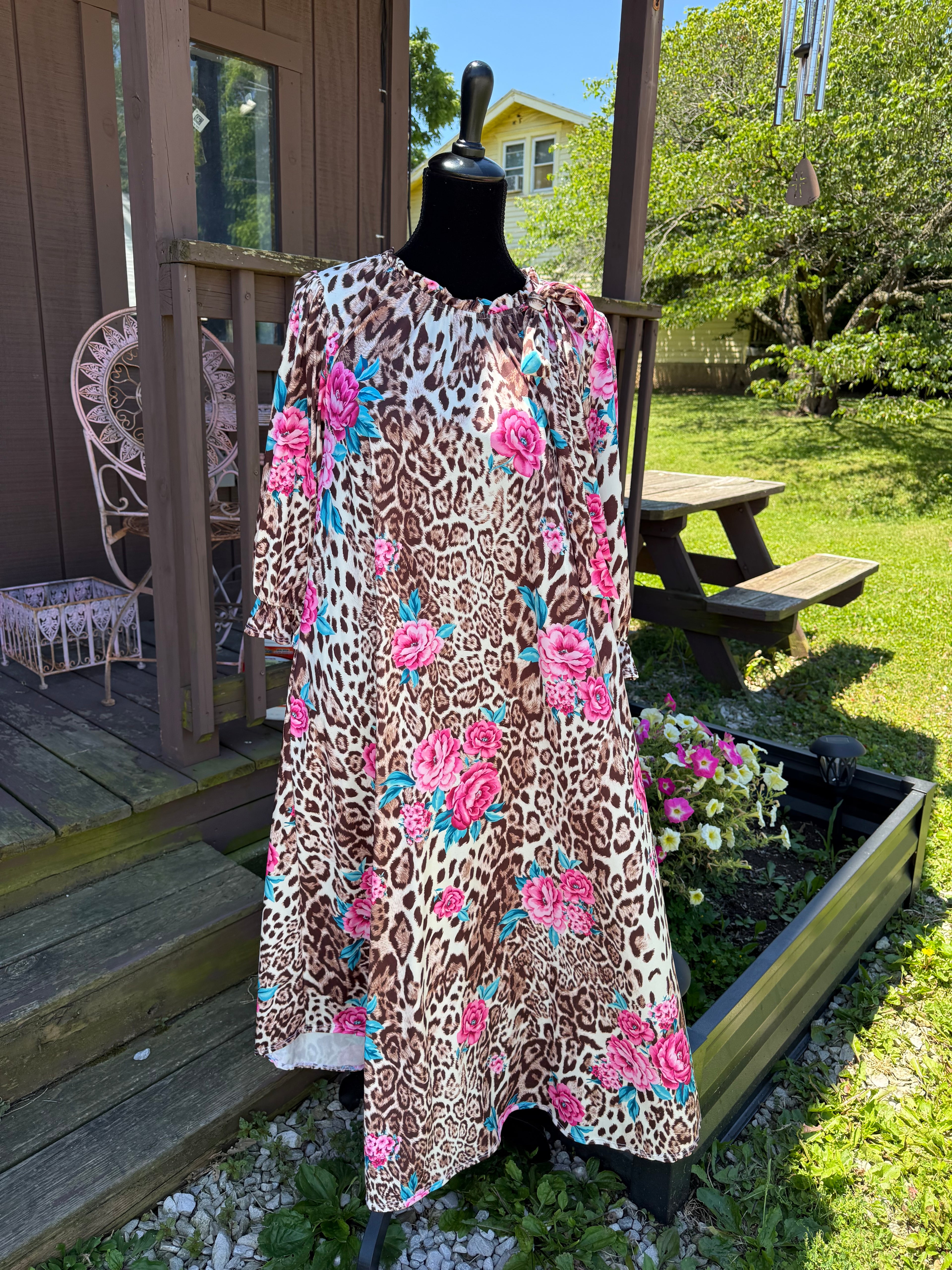Alissa Dress - Brown Leopard