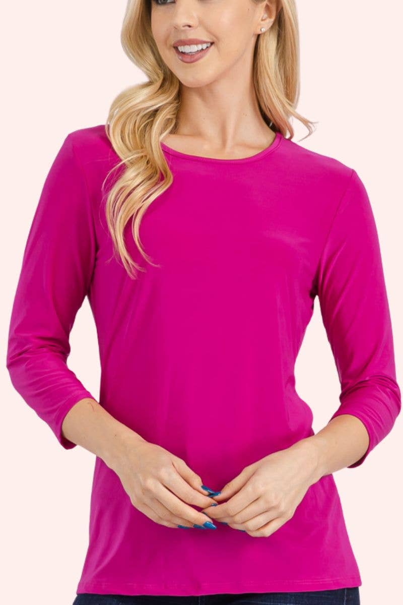 CLASSIC 3/4 SLEEVE CREW NECK Layering Top