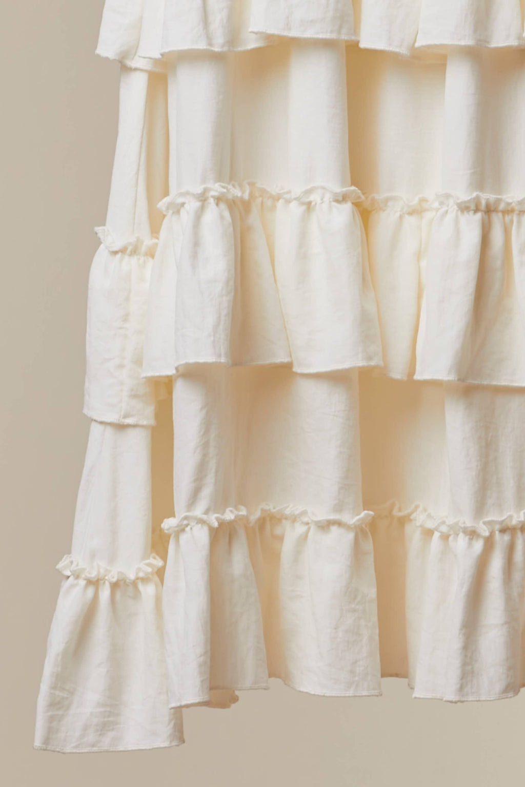 Ivory Tiered Ruffle Skirt