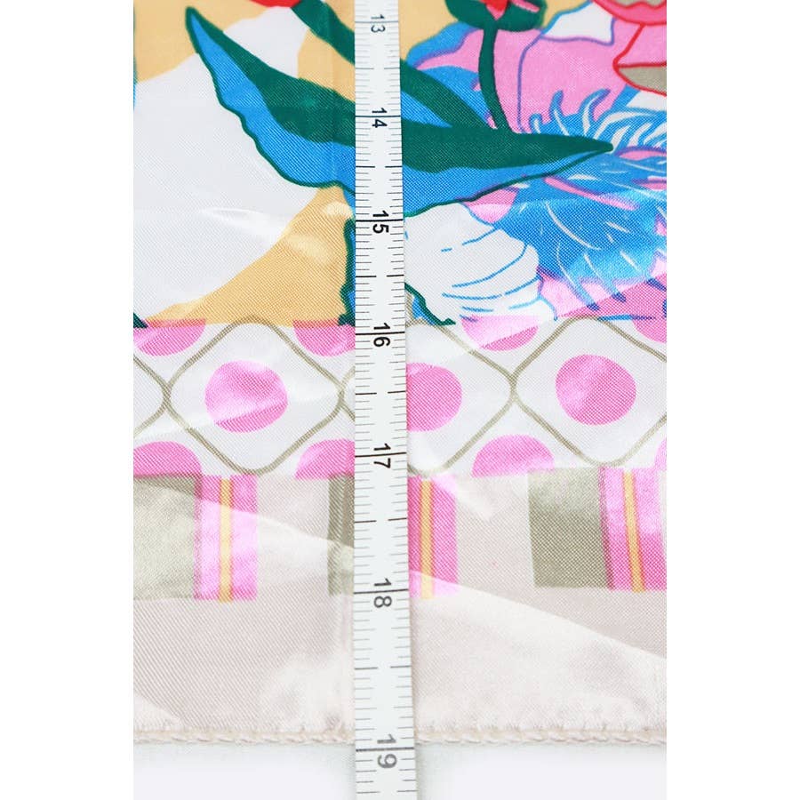 Flower Print Silky Multiuse Scarf