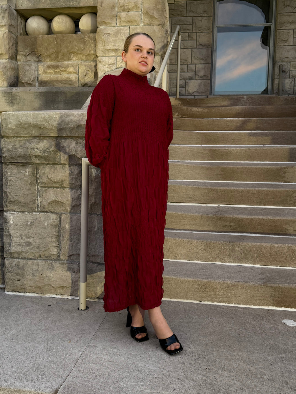 Mystical Nights Dress - Wine Red