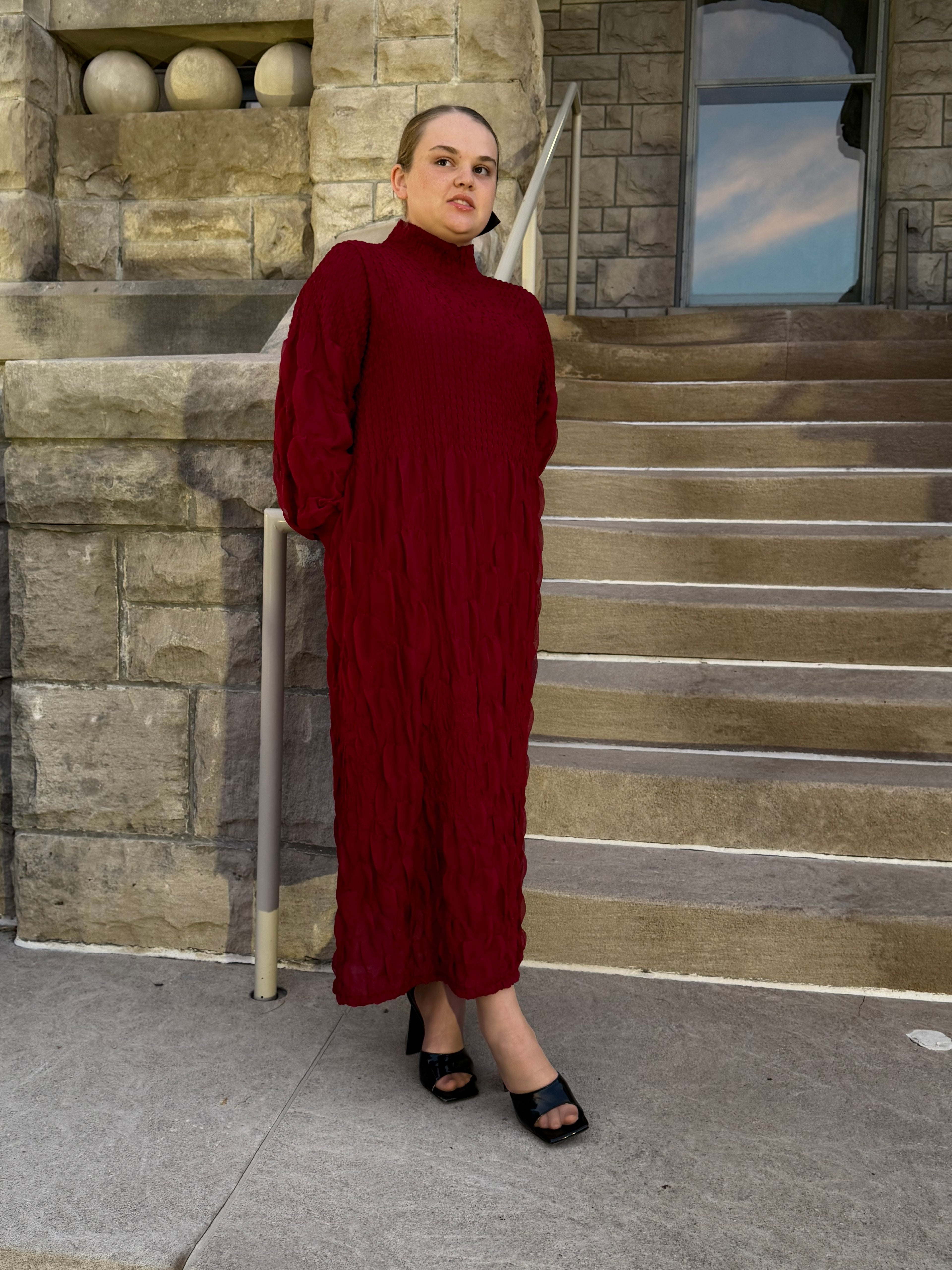 Mystical Nights Dress - Wine Red
