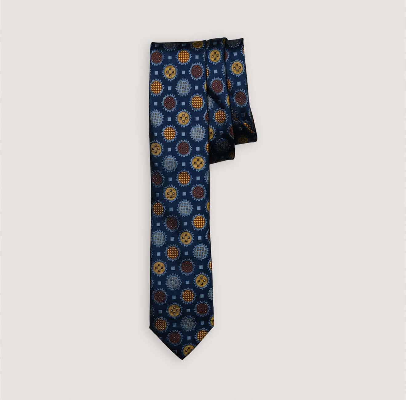 The Solstice Silk Tie & Hanky - Navy