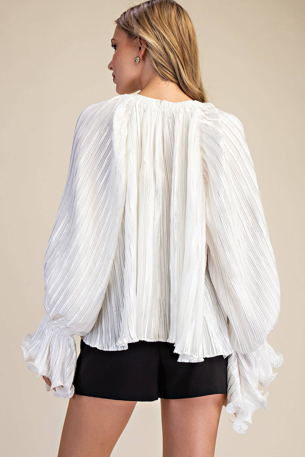 Pleated Full Ruffles Top