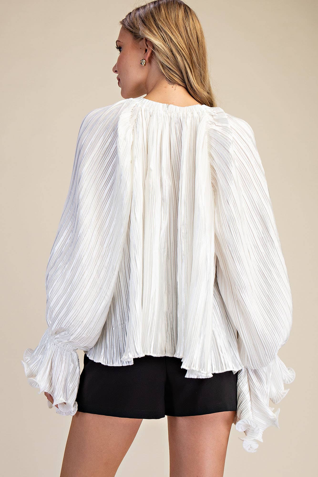 Pleated Full Ruffles Top
