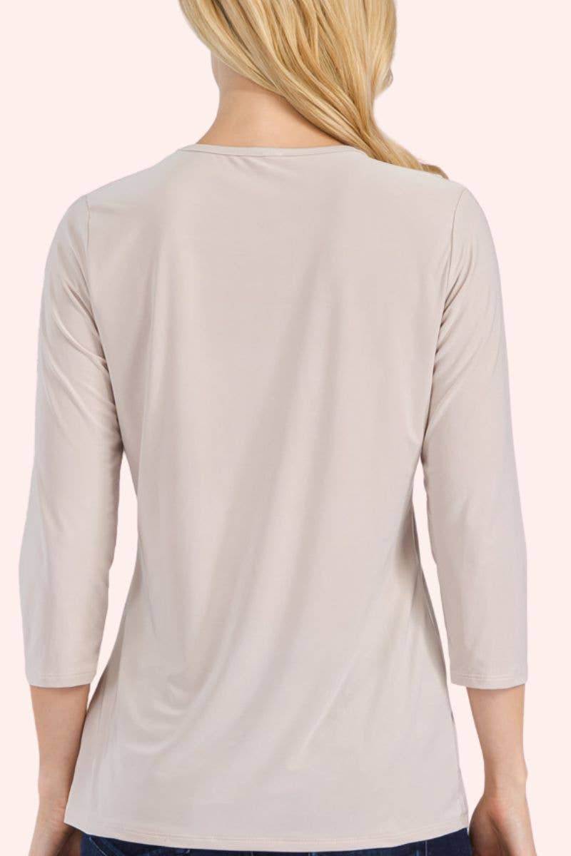 CLASSIC 3/4 SLEEVE CREW NECK Layering Top