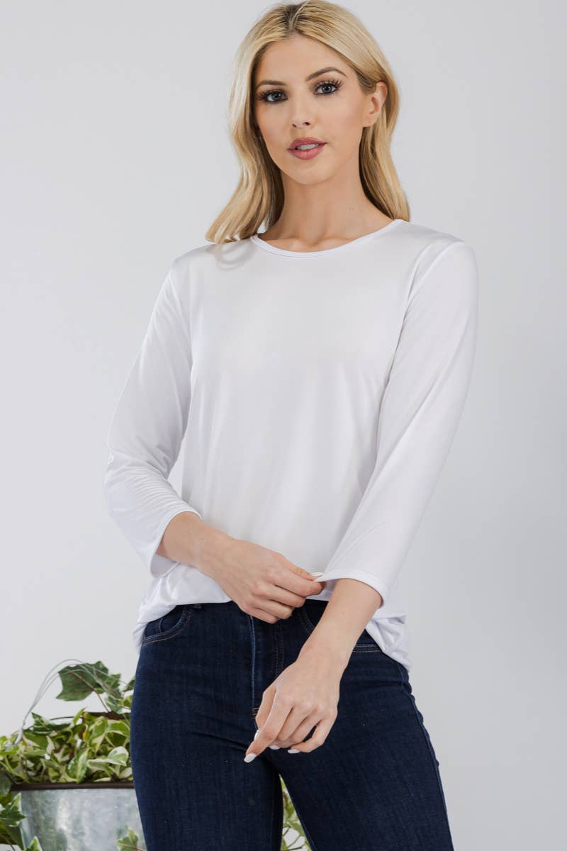 CLASSIC 3/4 SLEEVE CREW NECK Layering Top