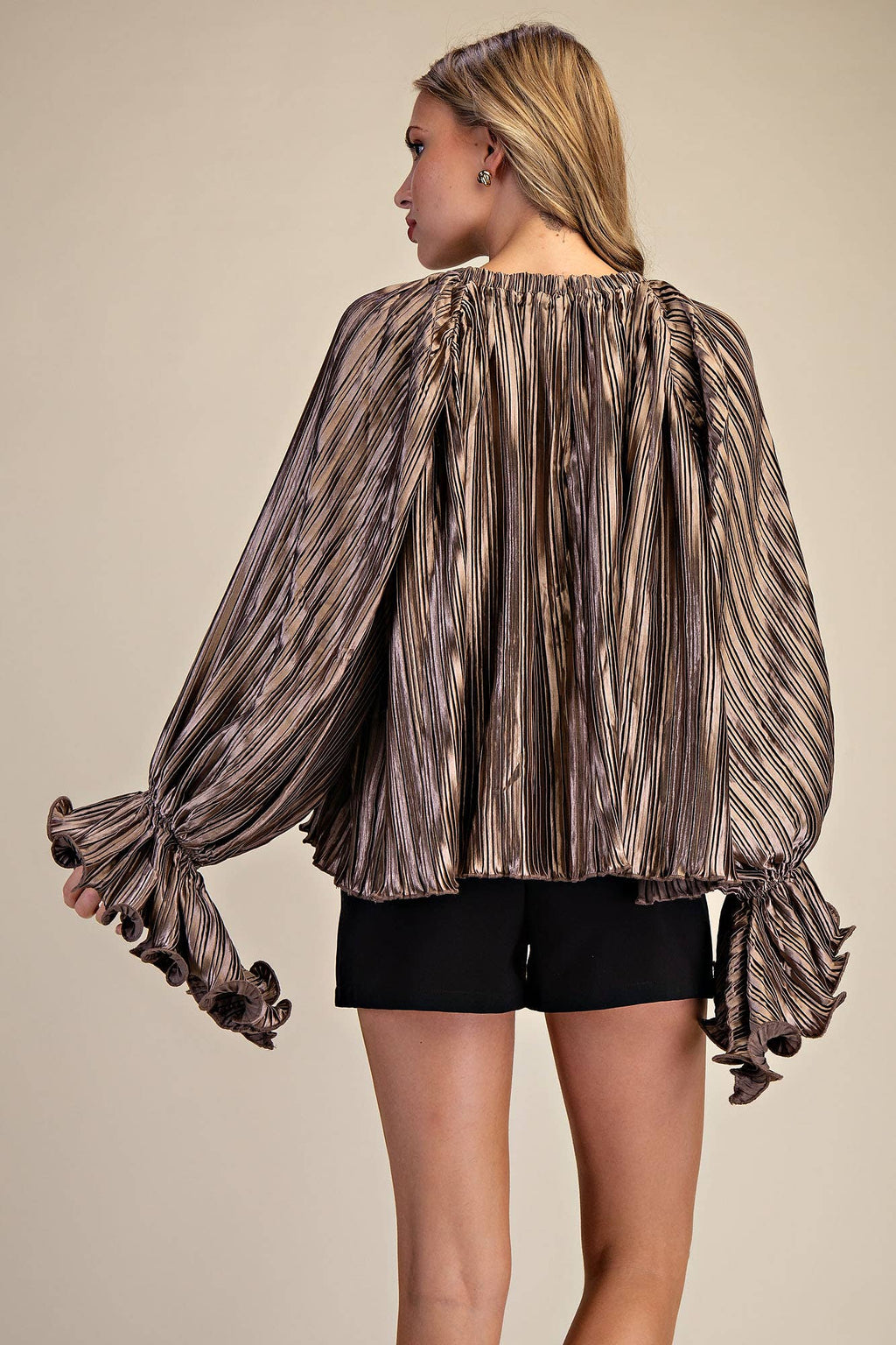 Pleated Full Ruffles Top