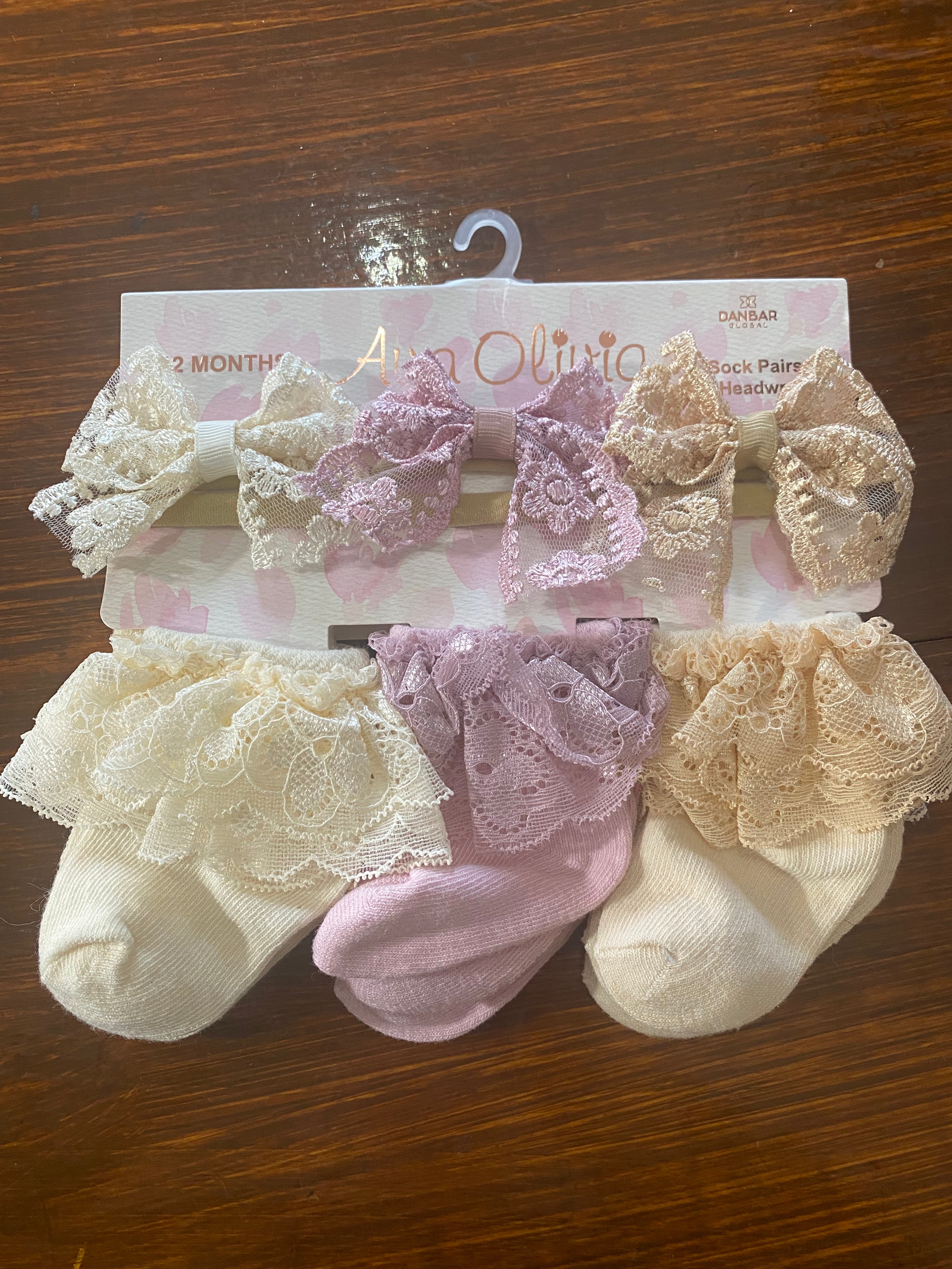 Olivia Baby Girl Lace Sock Set *Final Sale*