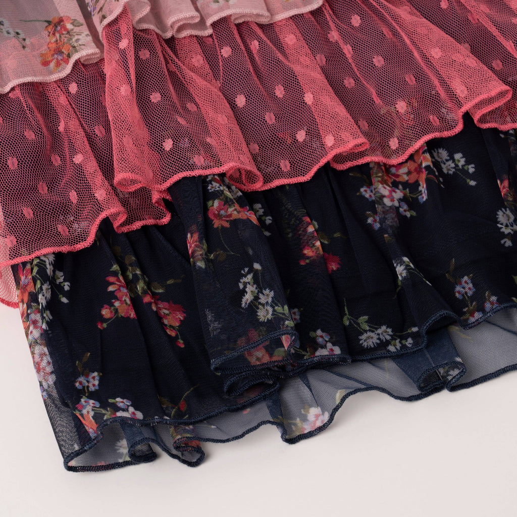 Ruffle Tiered Mesh Dress