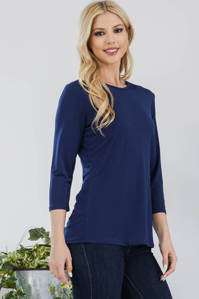 CLASSIC 3/4 SLEEVE CREW NECK Layering Top