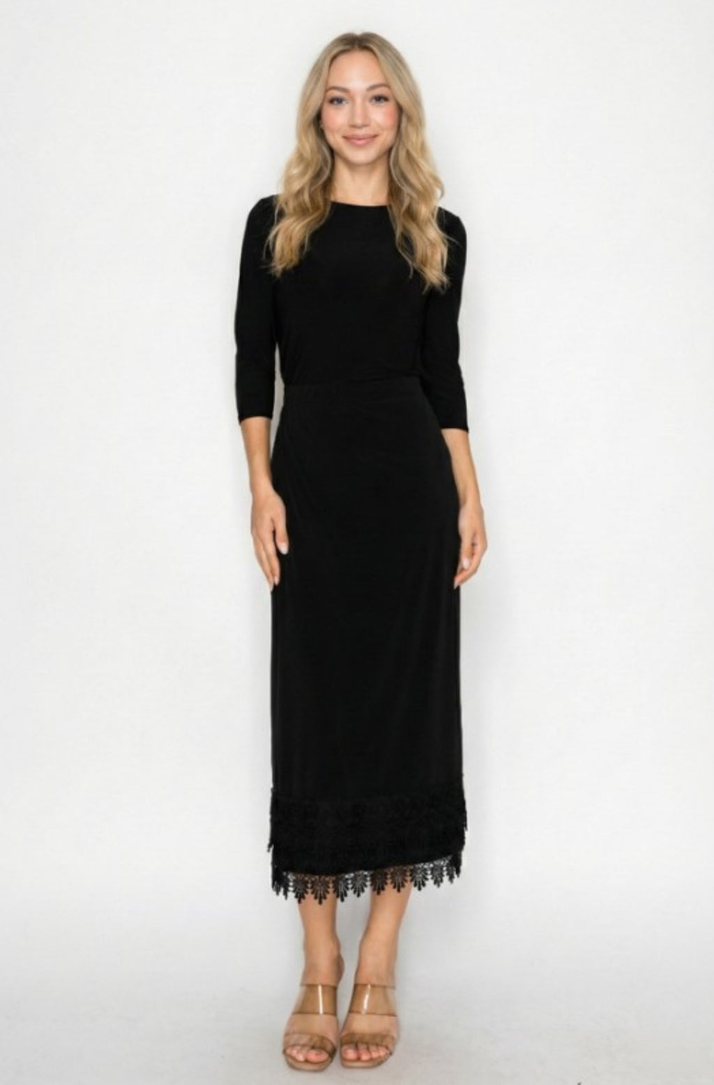 Lace Bottom Skirt Extenders - Black