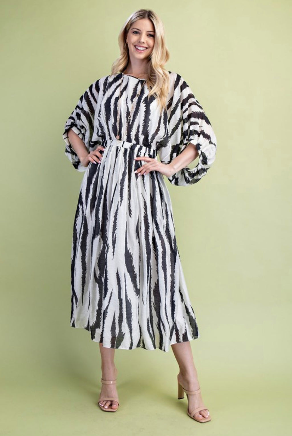 Zebra Midi Dress