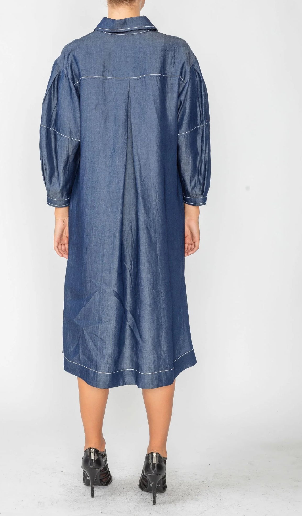 IC Collection TENCEL DENIM SHIRT DRESS