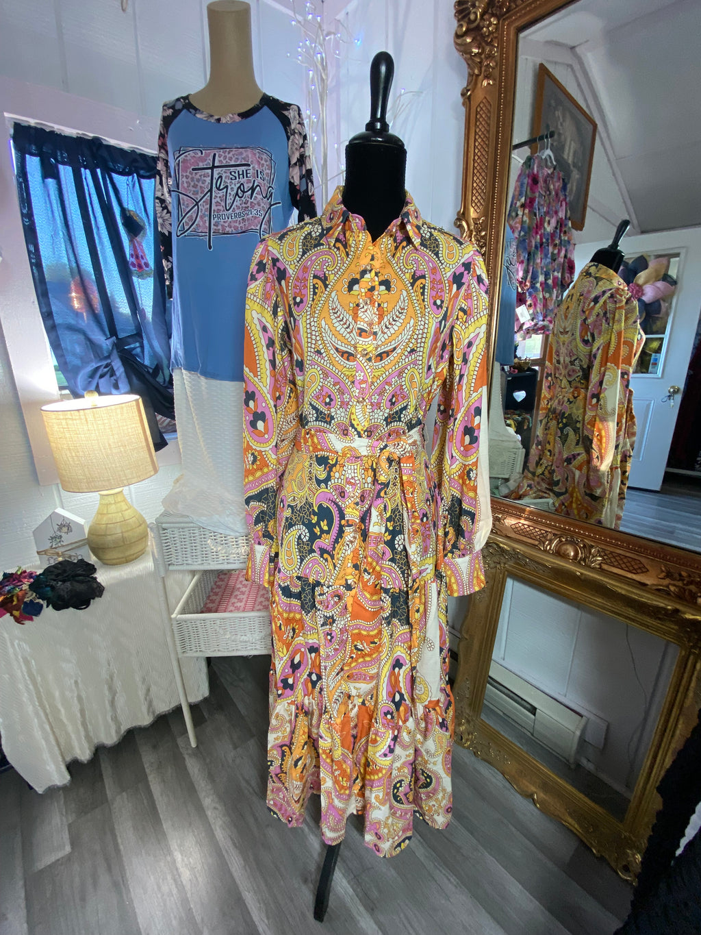 Paisley Printed Woven Midi Dress *Finale Sale*