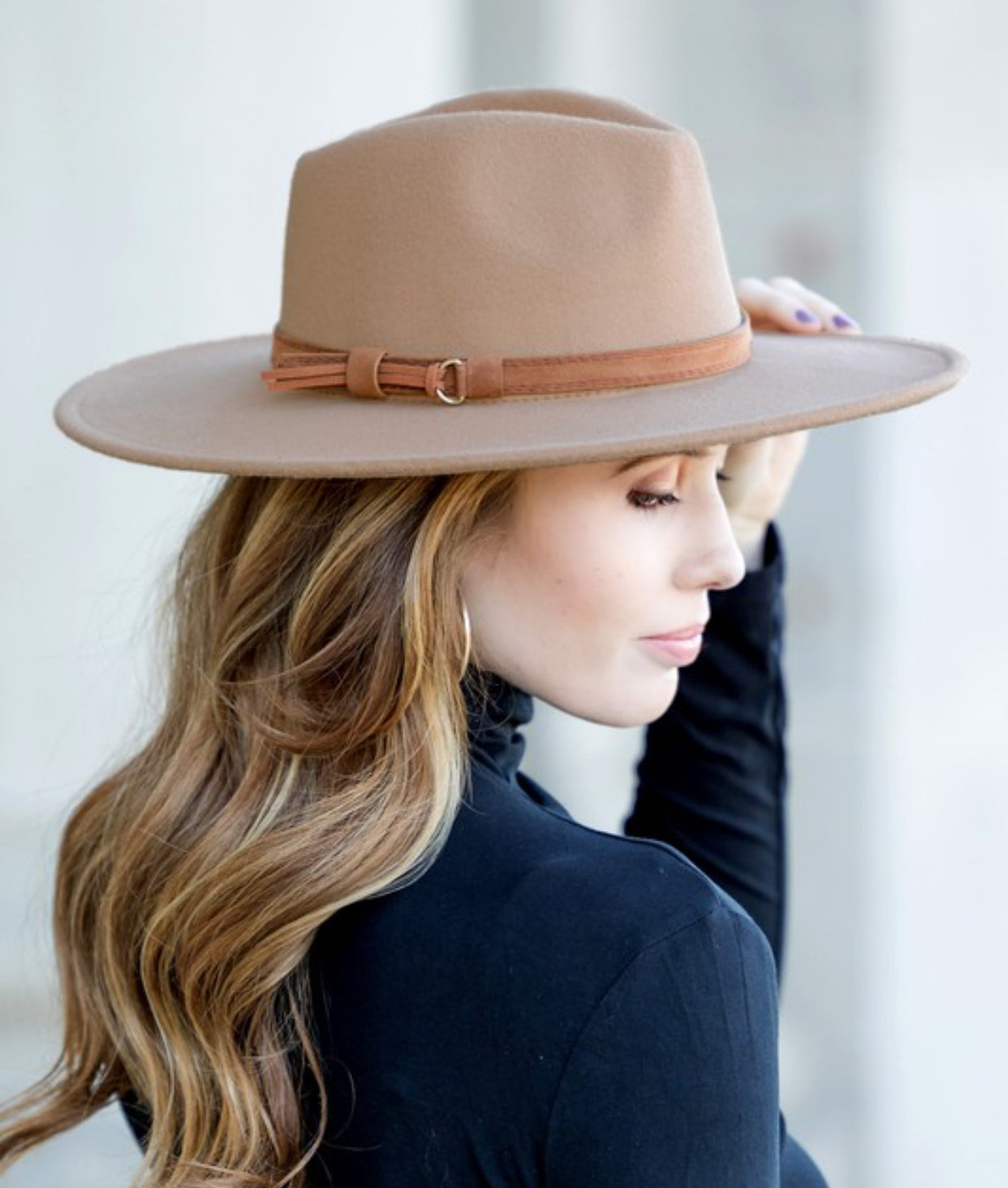 Wide Brim Panama Fedora Hat