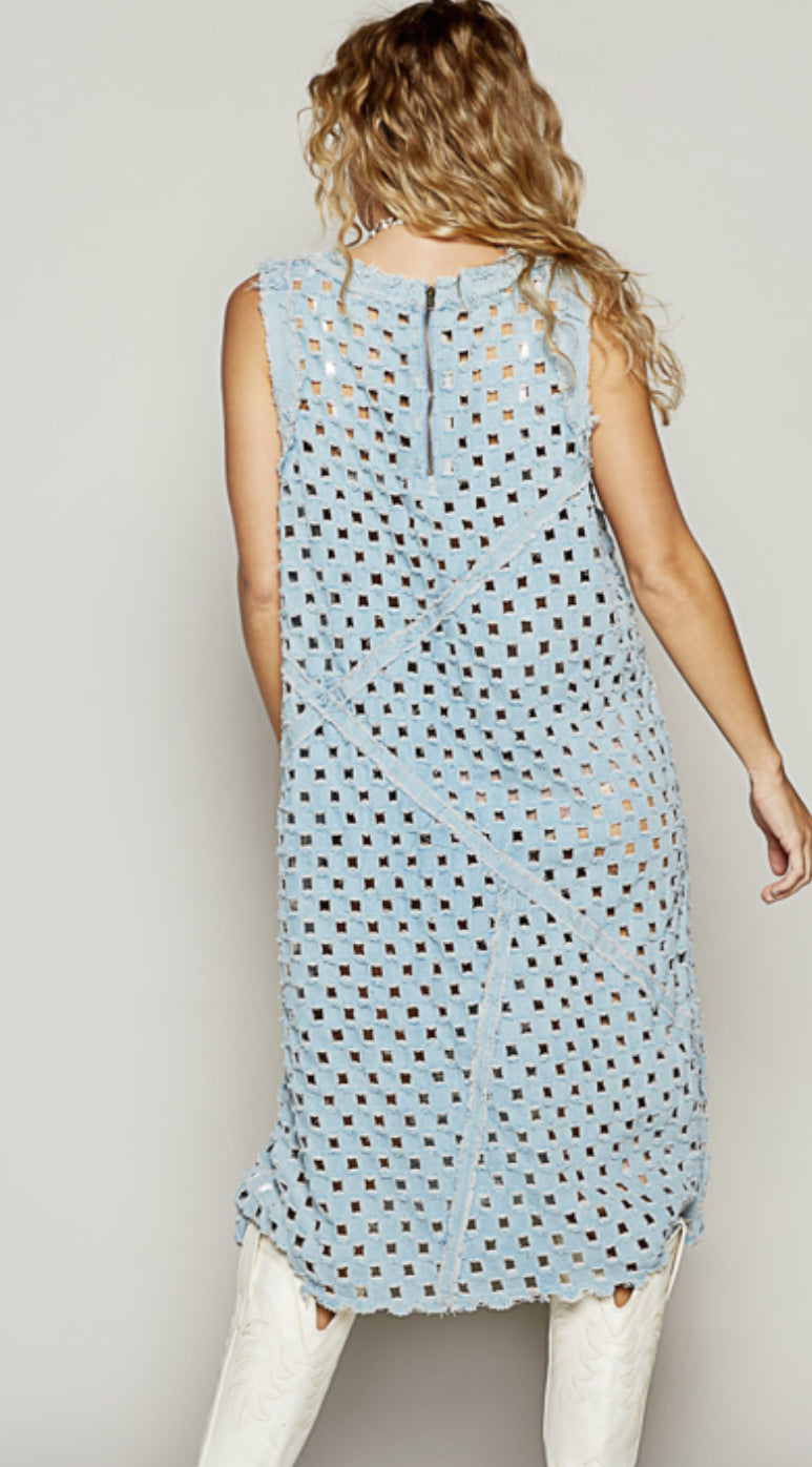 Light Denim Sleeveless Dress