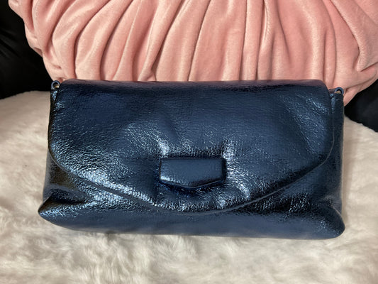 Small Blue Metallic Clutch