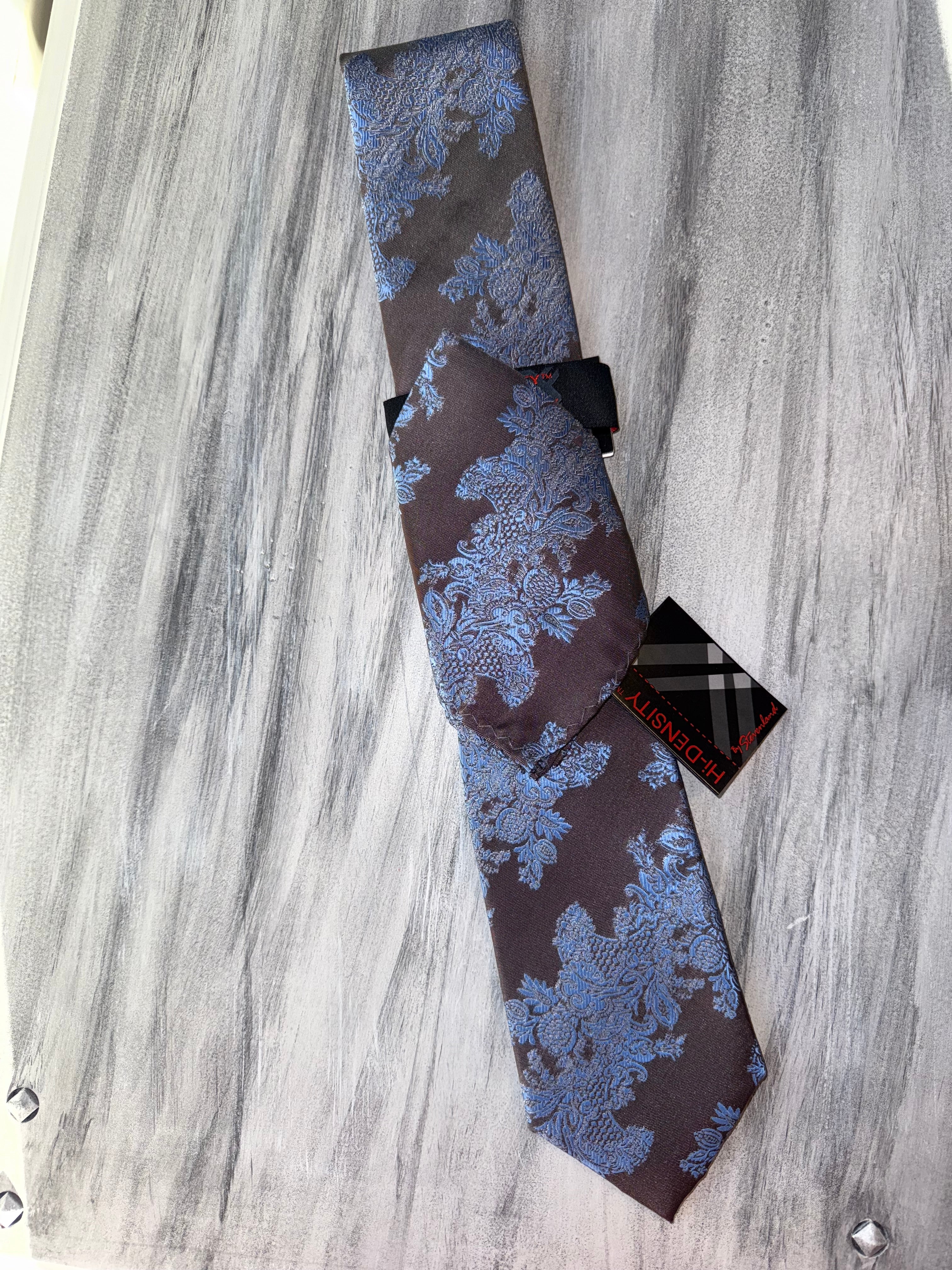 Toile de Jouy Tie and Hanky Set - Brick