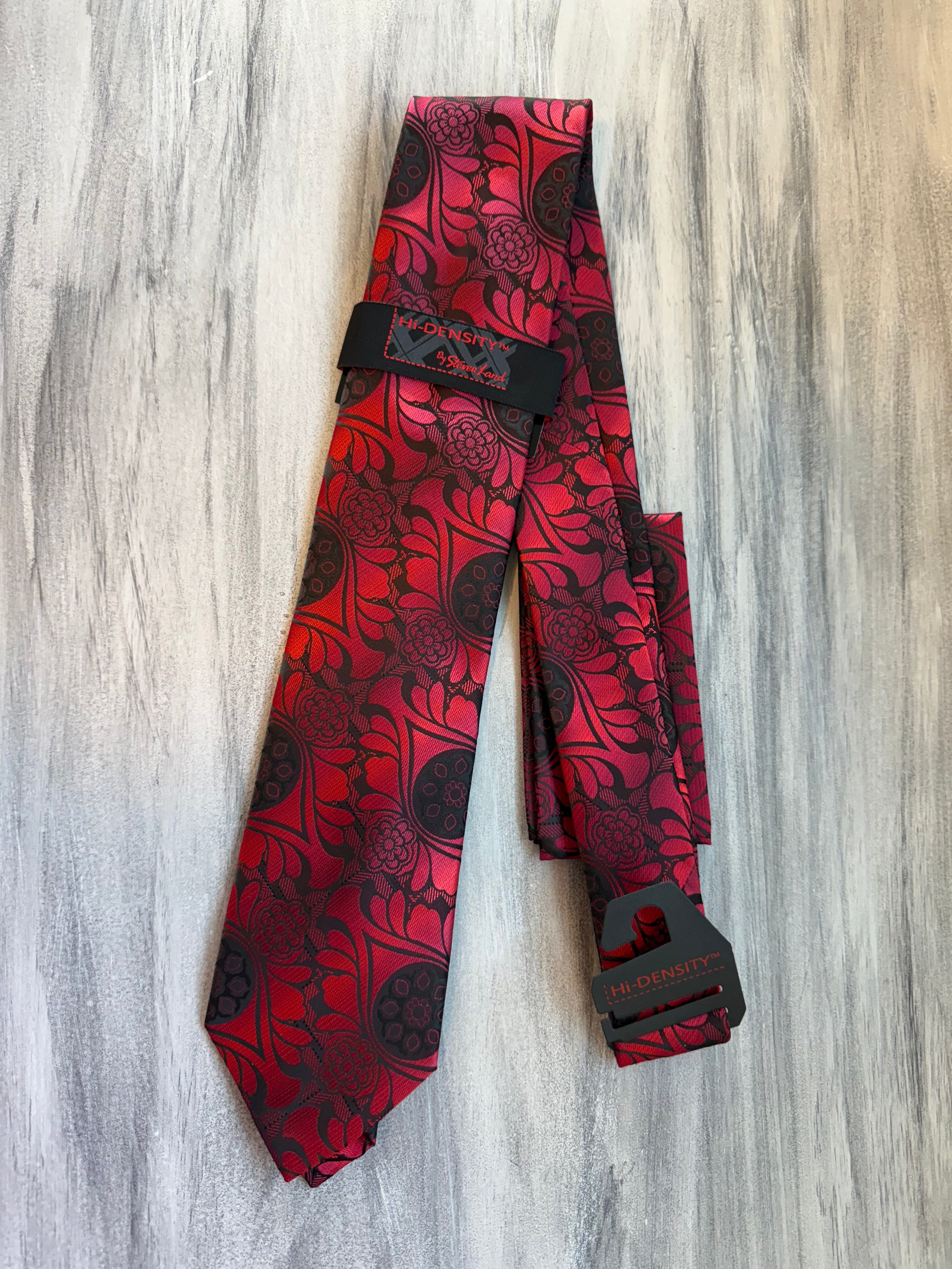 Lotus Eye Tie and Hanley set- Red