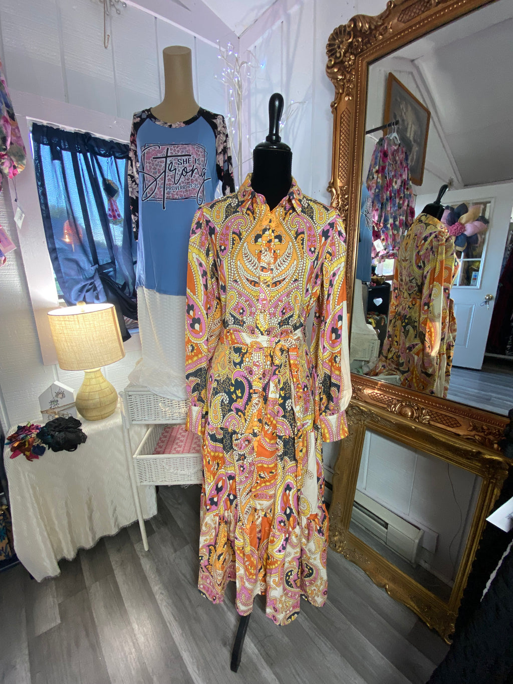 Paisley Printed Woven Midi Dress *Finale Sale*