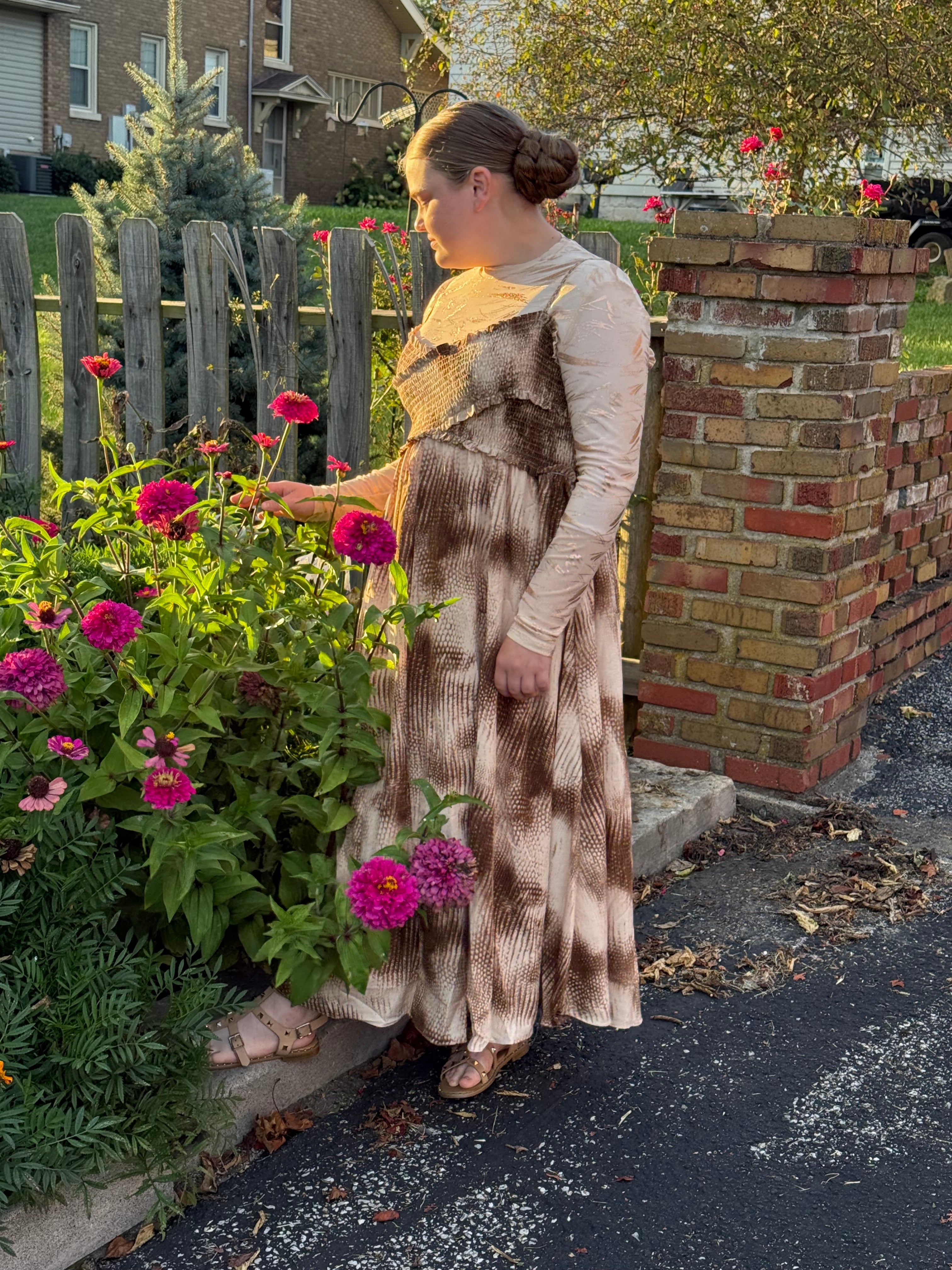 RAYON CHALIS PRINT DRESS