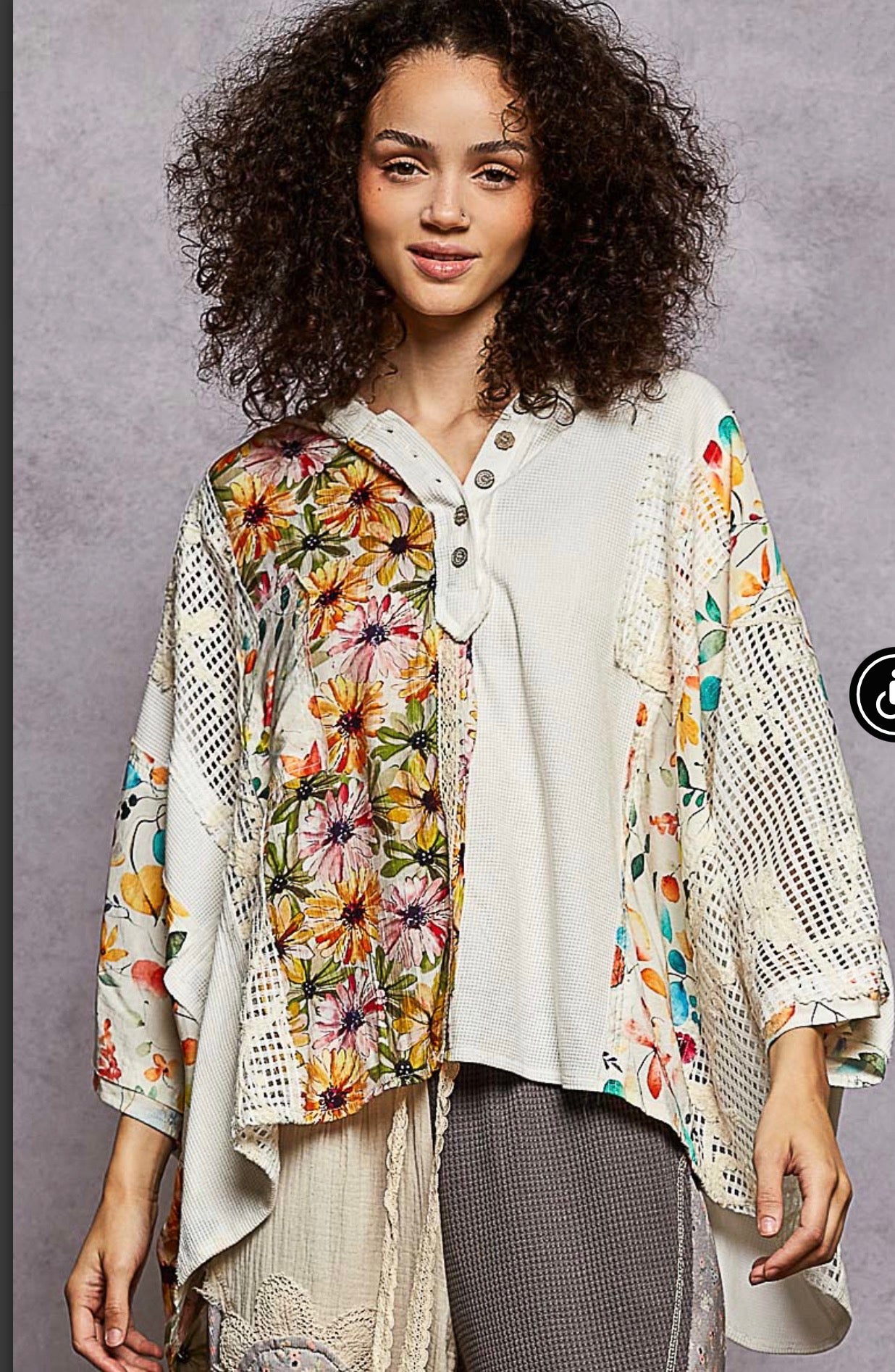 Mixed Fabric Hoodie