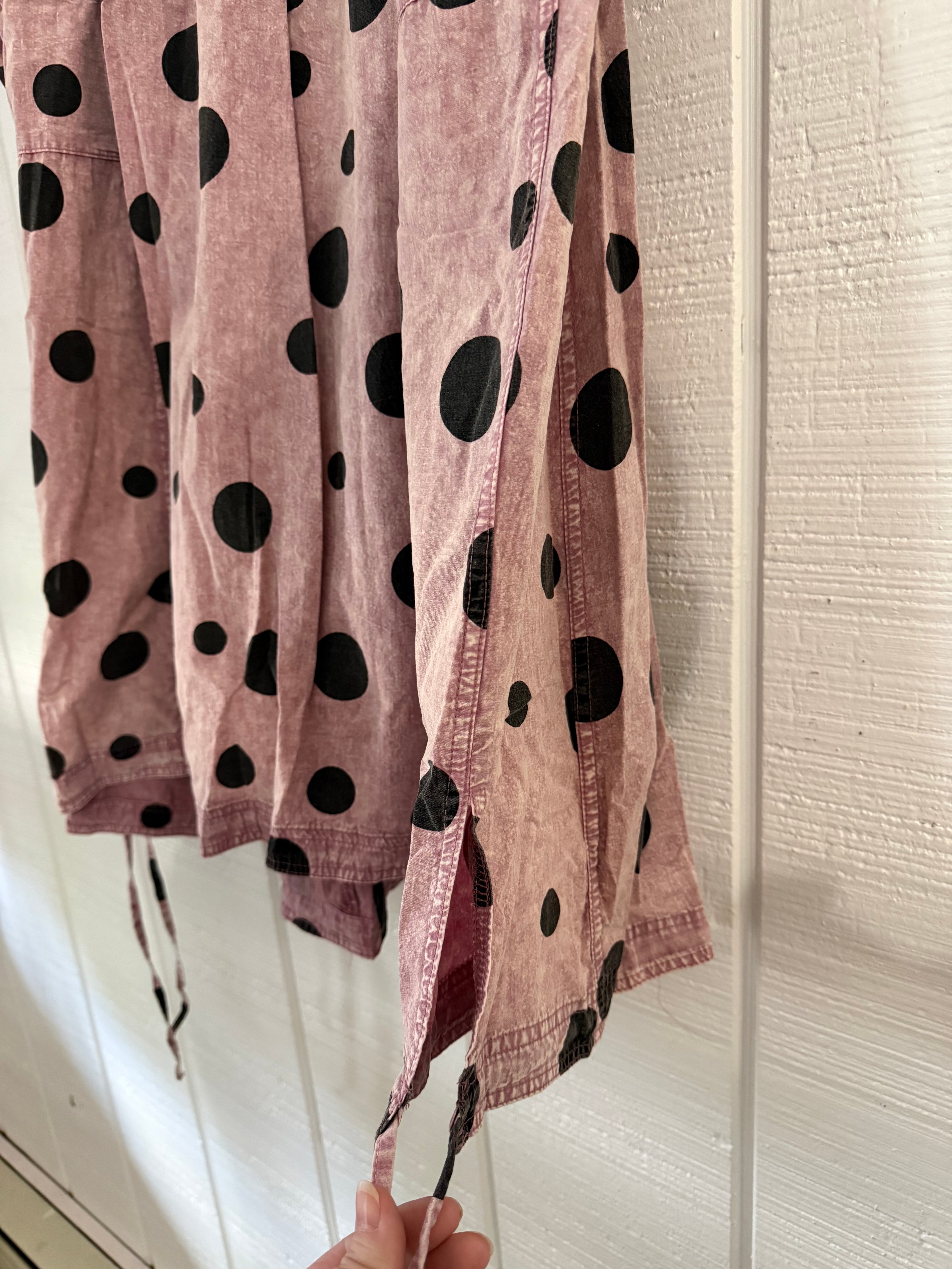 Polka Dot Dusty Rose Skirt