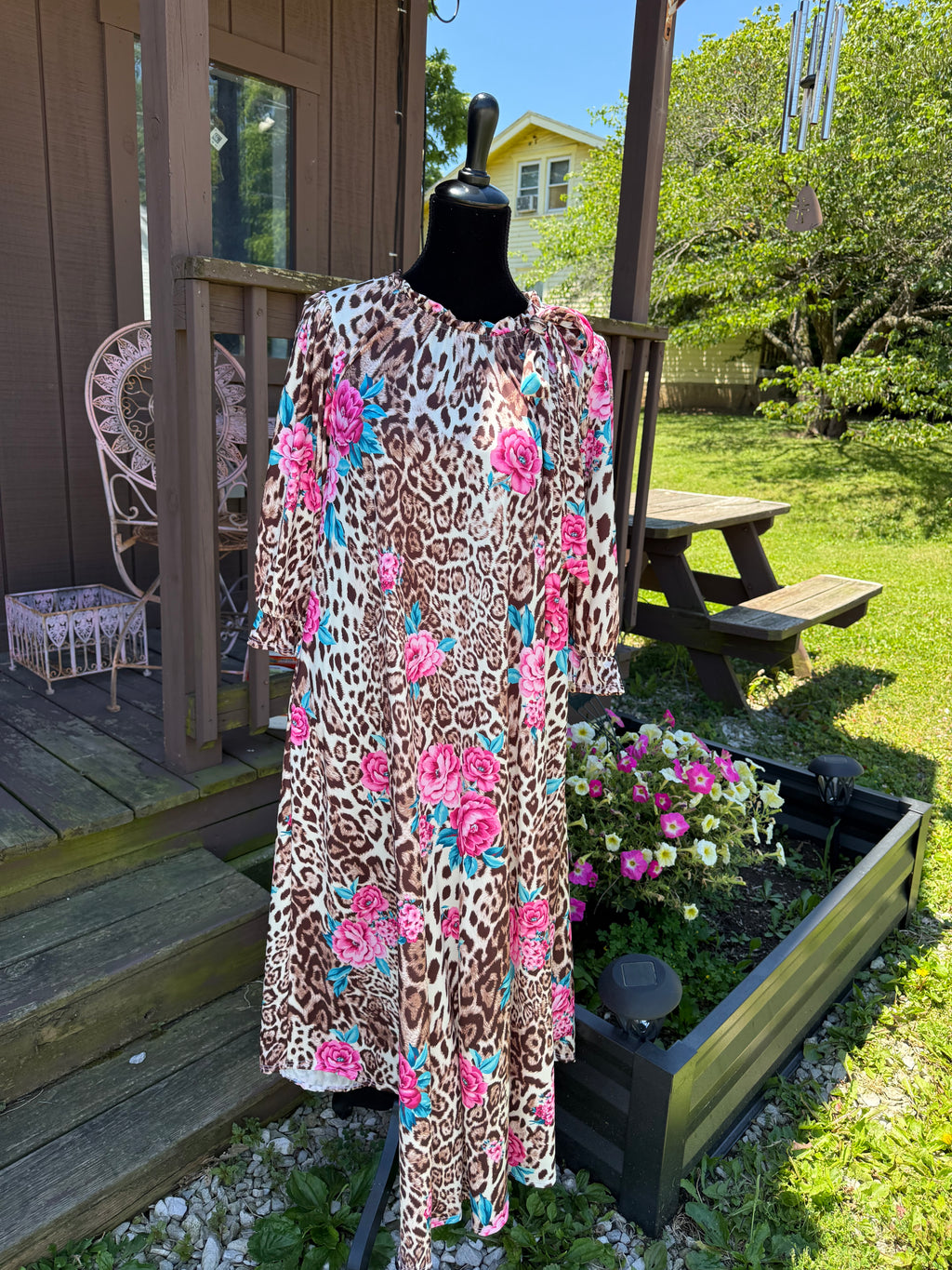 Alissa Dress - Brown Leopard
