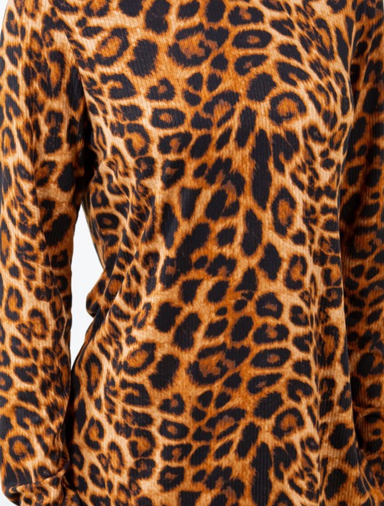 Leopard Mock Neck Layering shirt
