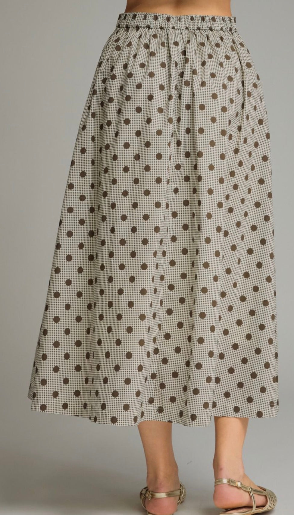 Brown Gingham Dot Set