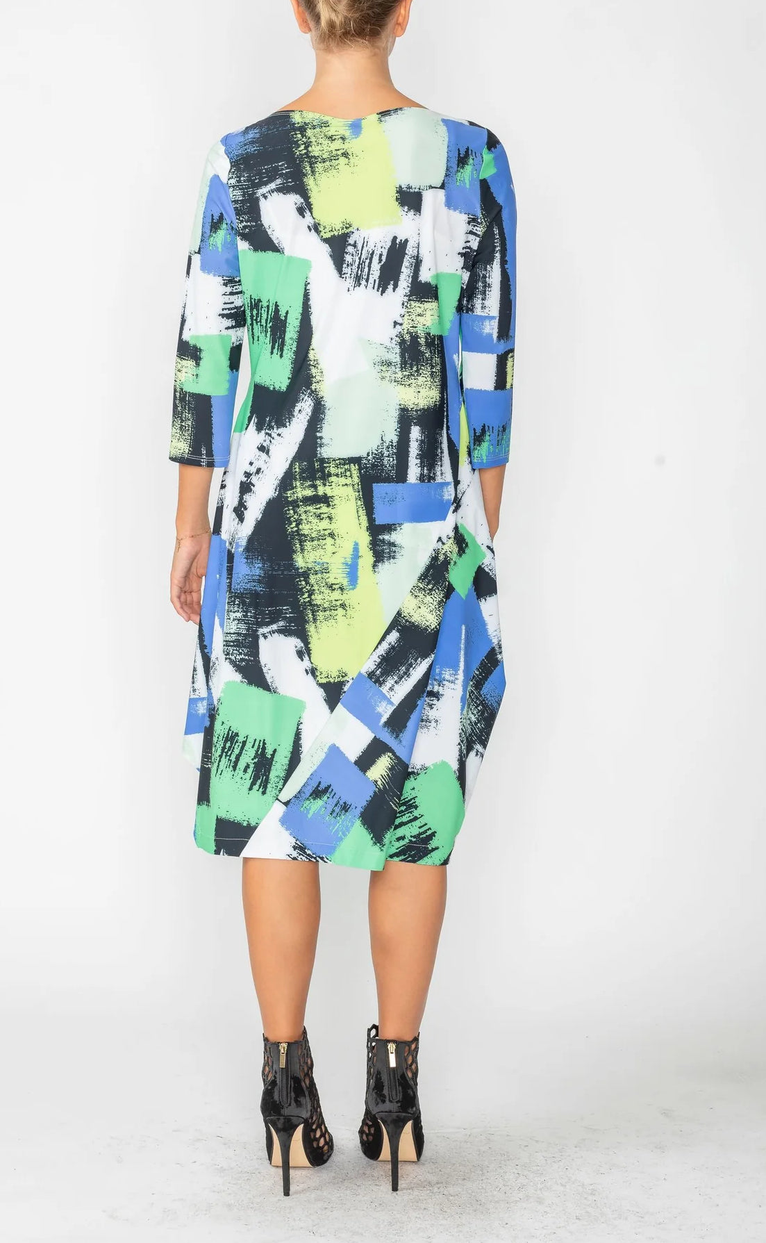 IC Collection Boat-Neck Asymmetrical Dress