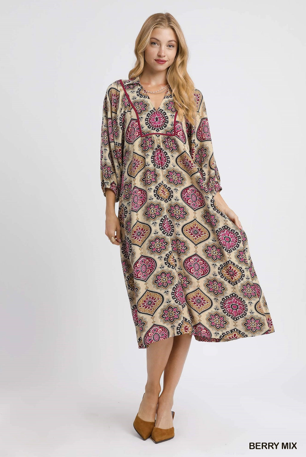 Boho Medallion Print Dress
