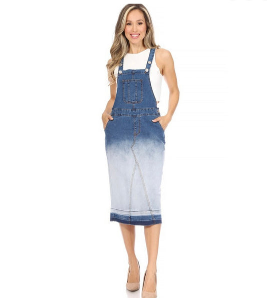 Denim Bib-overall Skirt