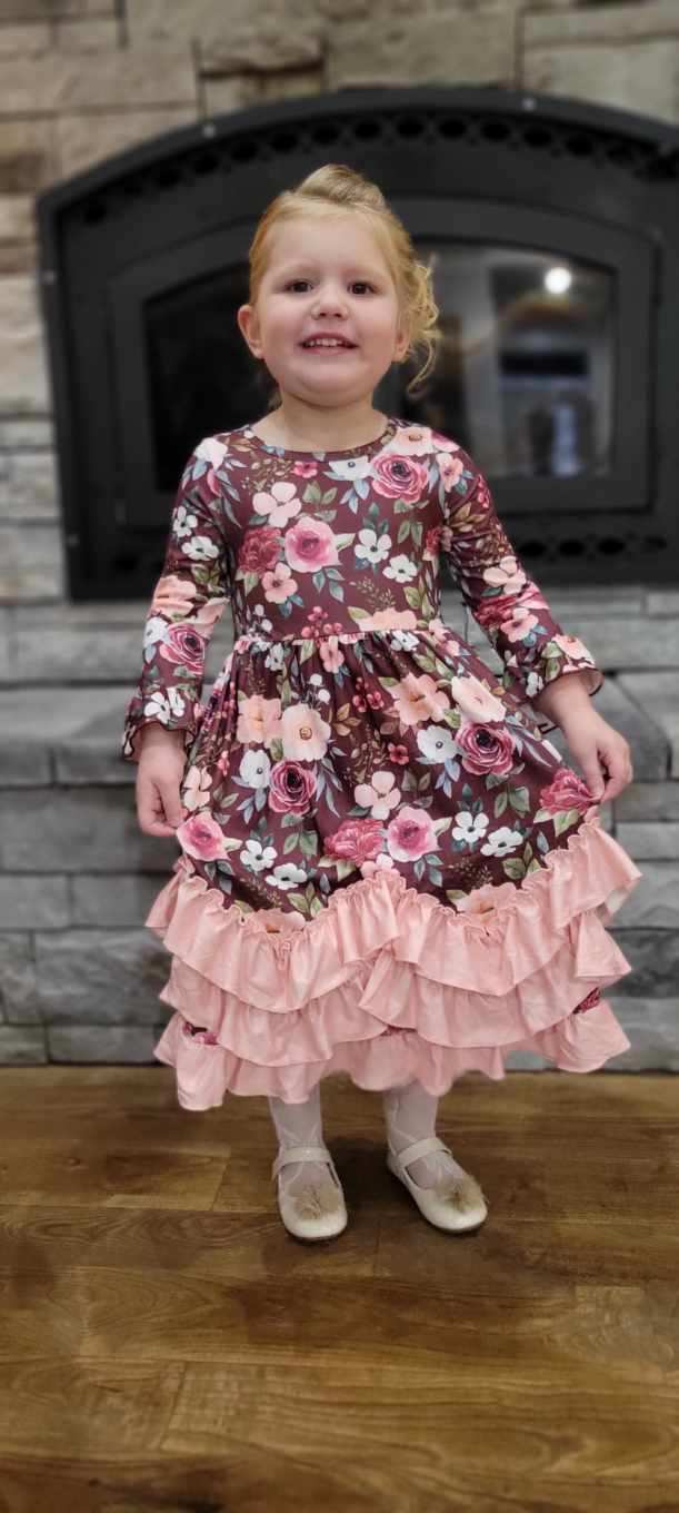 Crimson Rose Girls Maxi Dress