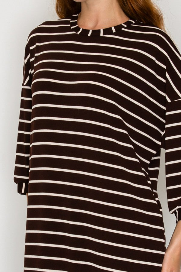 Just Lounging Around Dress  - Brown