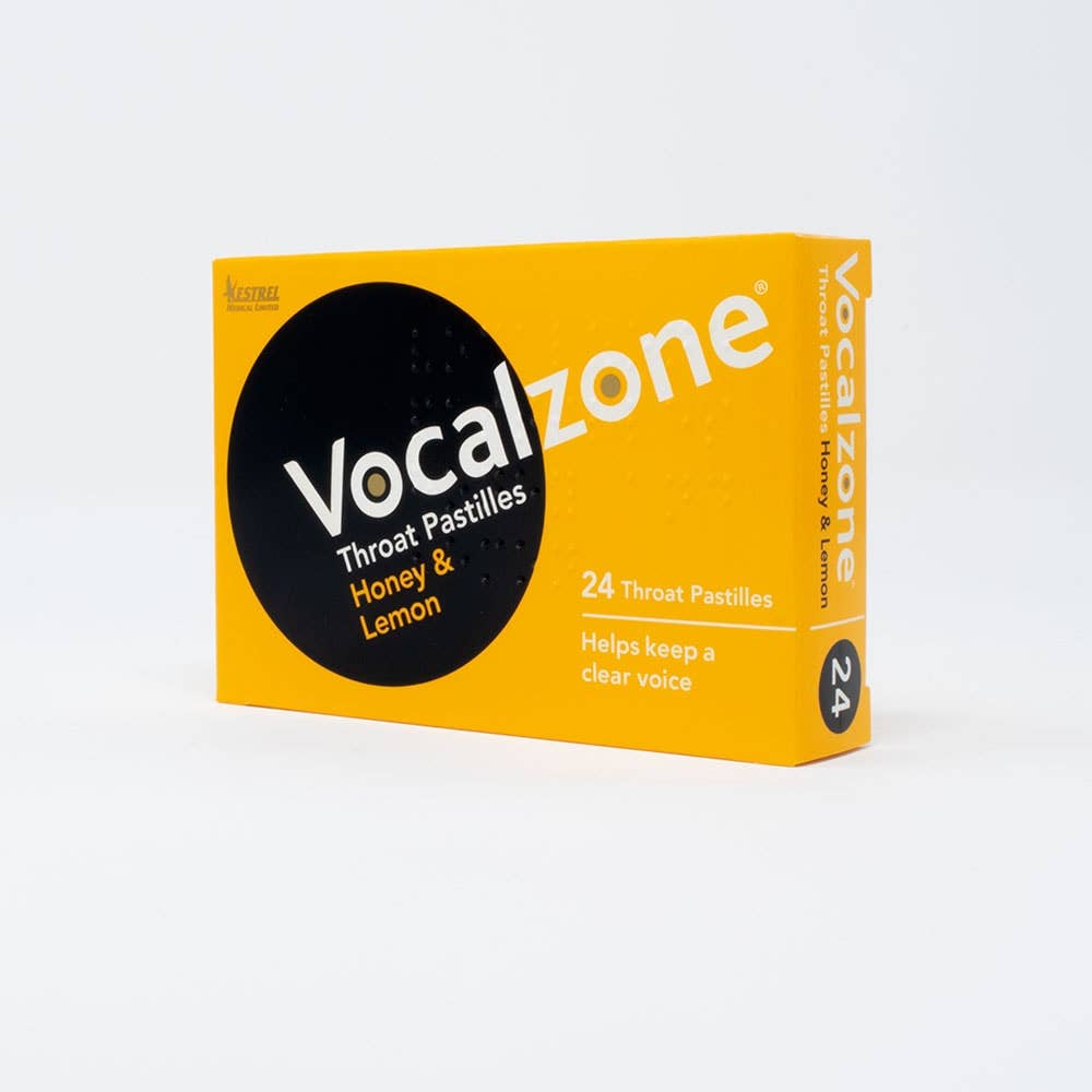 Vocalzone Throat Pastilles – Honey & Lemon