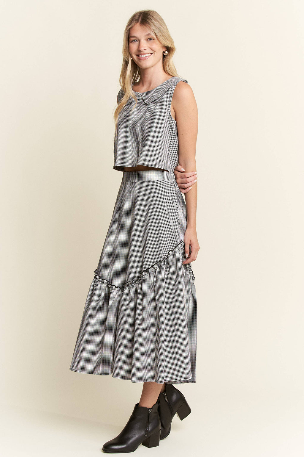 GINGHAM VINTAGE STYLE TWO PIECE SET