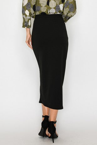 Longer Black Pencil Skirt