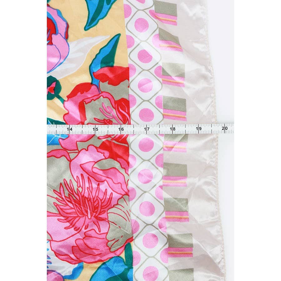 Flower Print Silky Multiuse Scarf