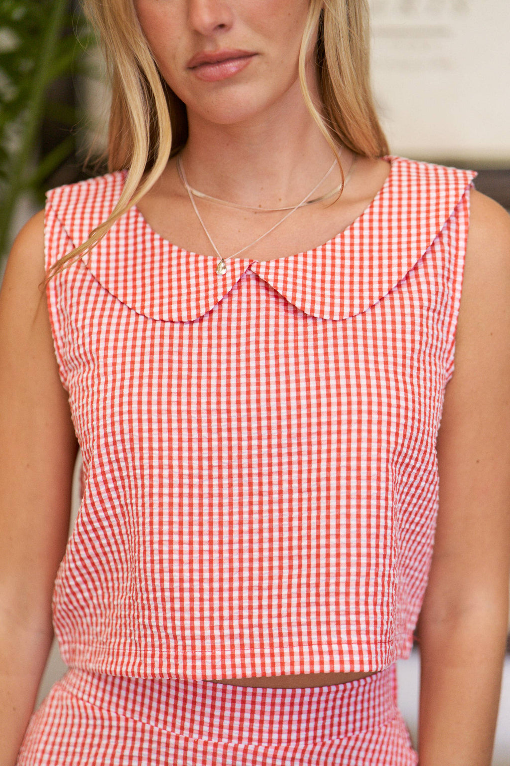 GINGHAM VINTAGE STYLE TWO PIECE SET