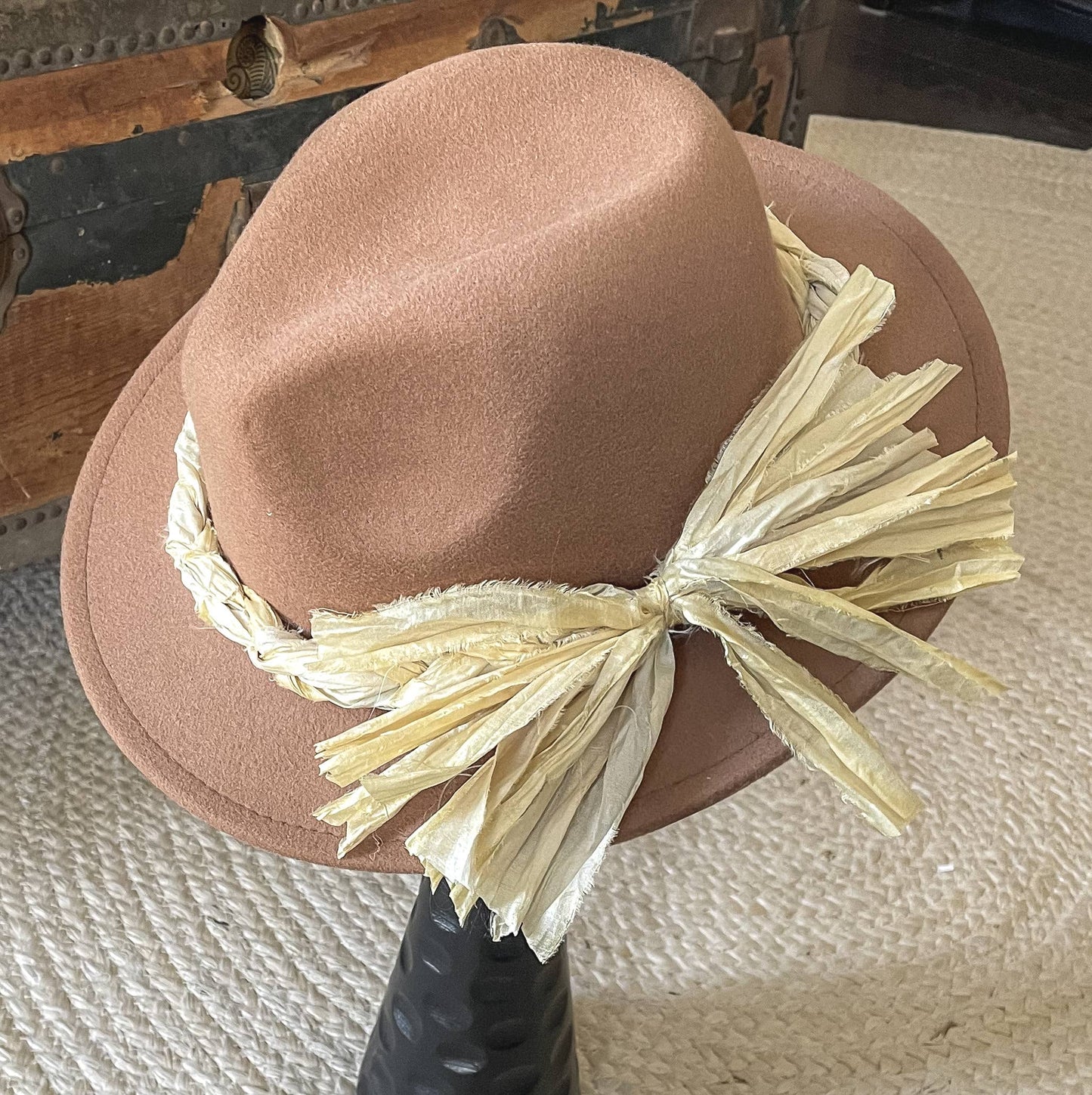 Hat Band - Sari Braid in Shortbread