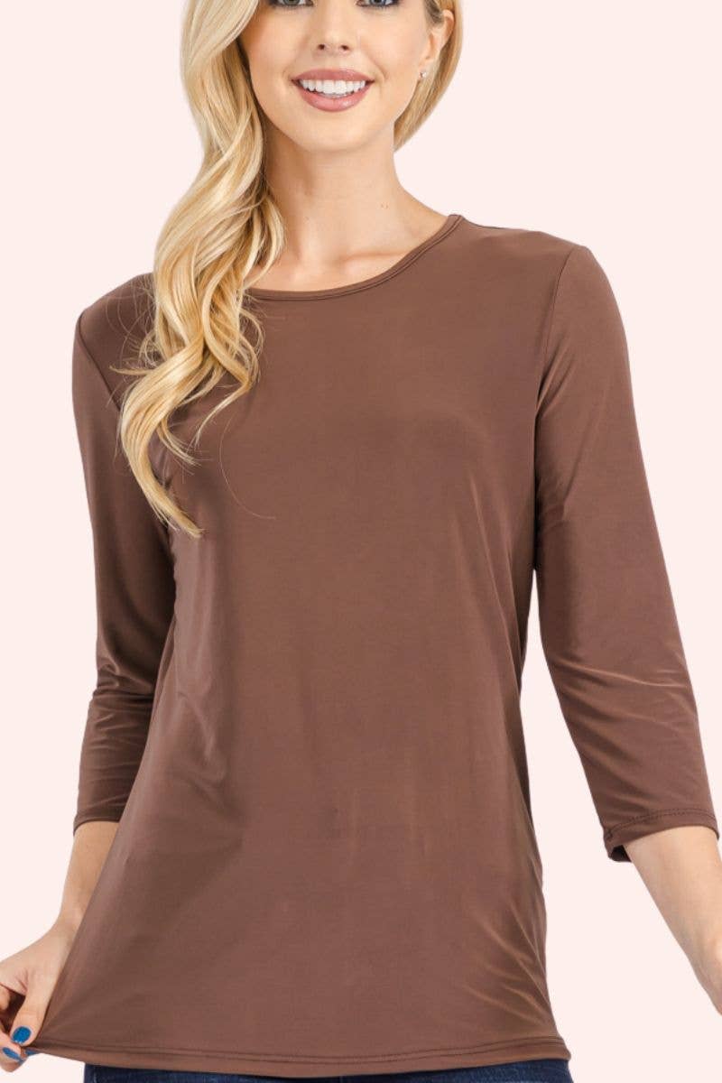 CLASSIC 3/4 SLEEVE CREW NECK Layering Top